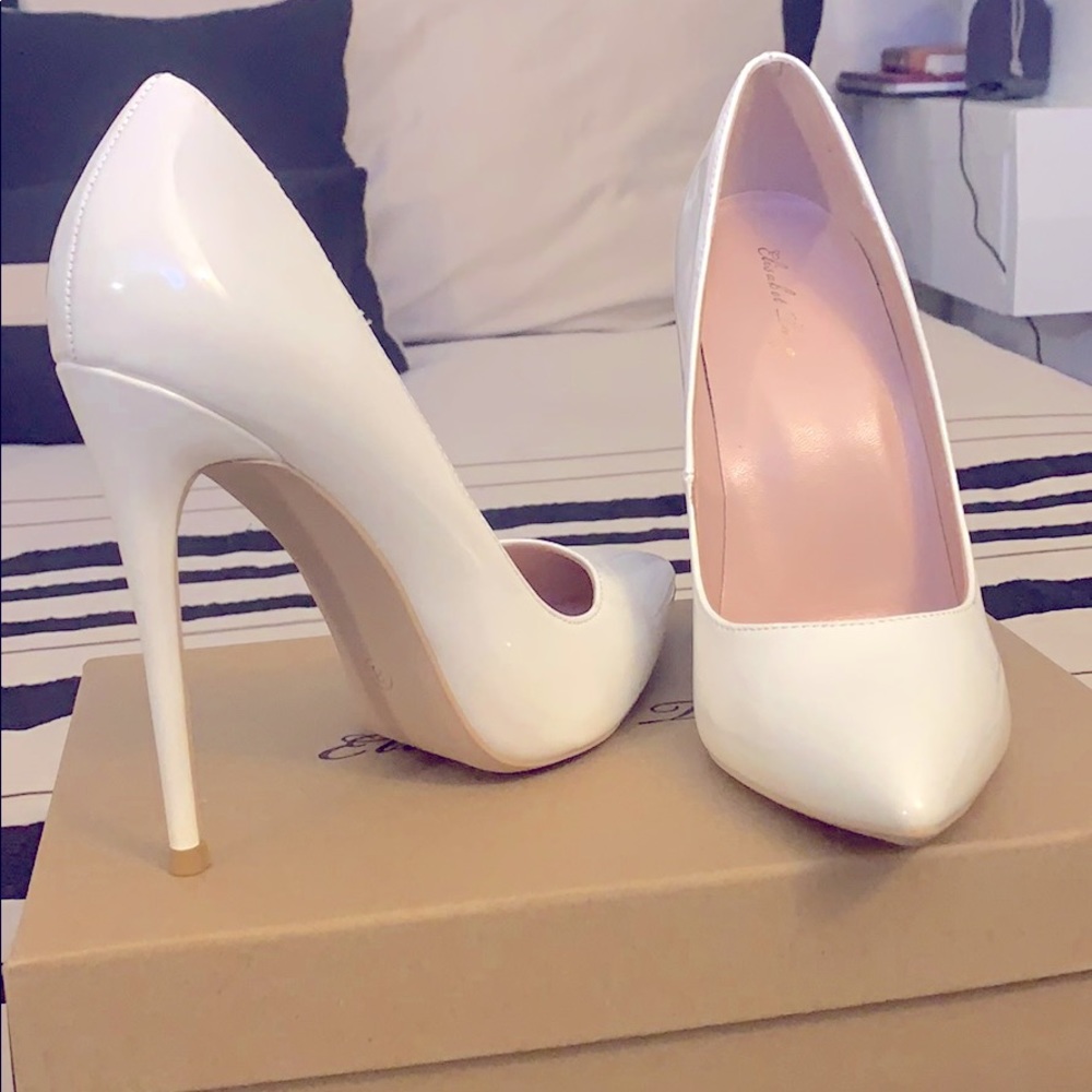 White Patent Leather Pump NEVER WORN